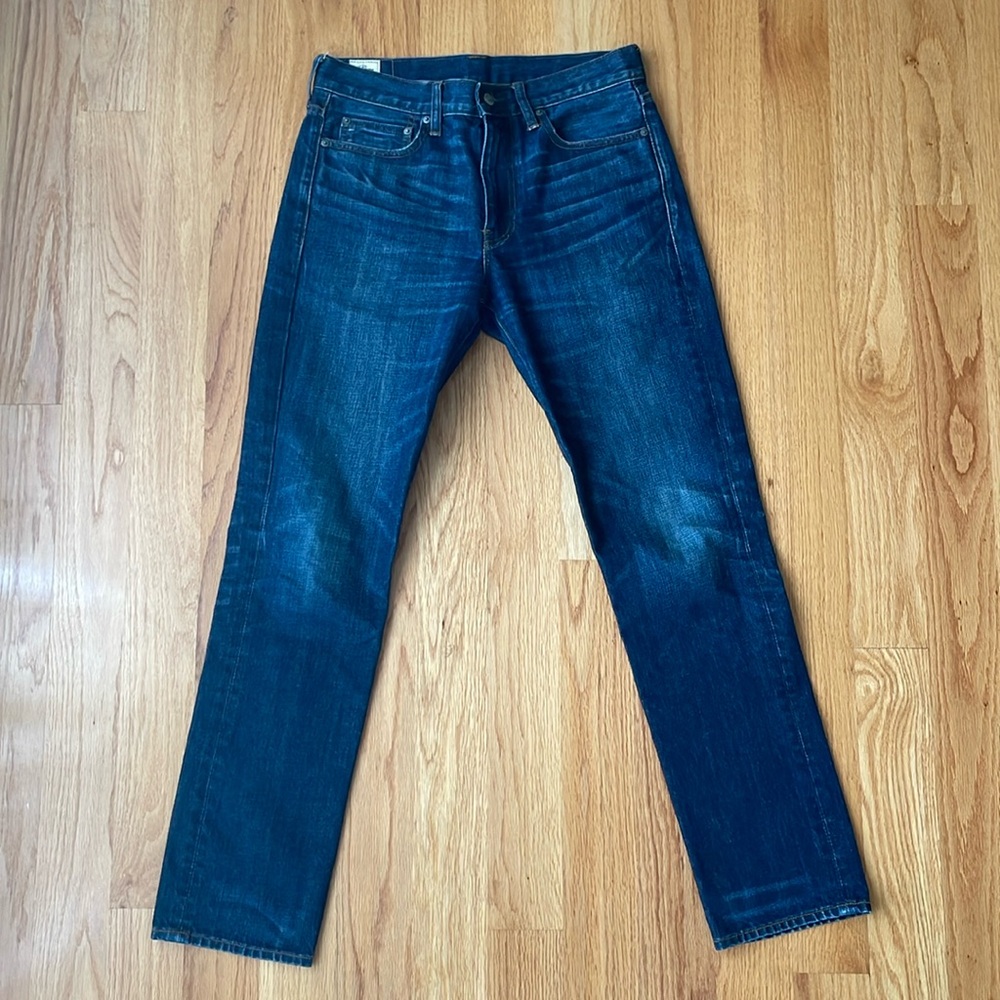J. Crew Japanese Denim 770 Slim Straight 30x32